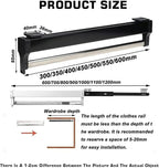 Adjustable Heavy Duty Pull Out Clothes Rail, 300-600mm Extendable Hanger Rod for Closet Organization, Perfect for Trousers an
