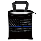 Car Trash Bag Large Hanging Can for Back of Seat, Cute Waterproof Car Garbage Bag for Vehicle, Travelling, Outdoor Retro American Flag
