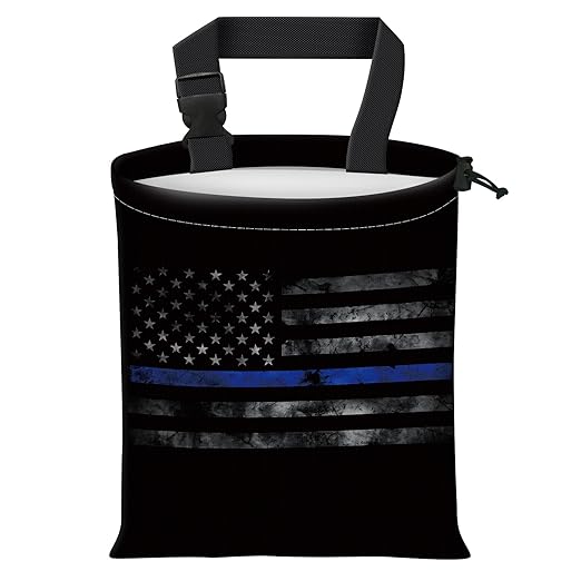 Car Trash Bag Large Hanging Can for Back of Seat, Cute Waterproof Car Garbage Bag for Vehicle, Travelling, Outdoor Retro American Flag