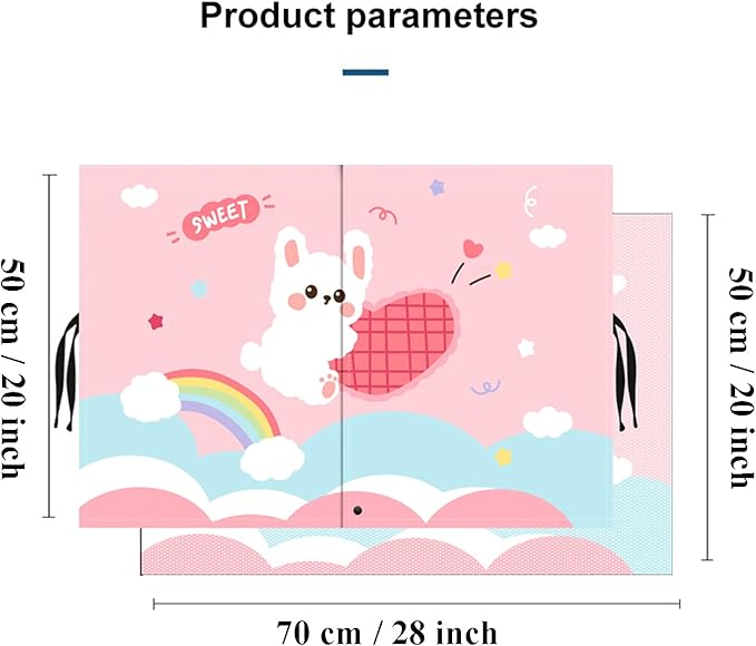 Car Sun Shade for Baby - EOHMAK Car Side Window Sun Shade Cover Upgrade Double Opening Car Interior Curtain Sun Blocker Blind (Pink Rabbit, 1 Pack)