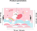 Car Sun Shade for Baby - EOHMAK Car Side Window Sun Shade Cover Upgrade Double Opening Car Interior Curtain Sun Blocker Blind (Pink Rabbit, 1 Pack)