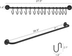 Mkono Hat Rack for Wall Baseball Cap Organizer Hanger with 30 Hooks Modern Metal Hat Holder Wall-Mounted Caps Display for Clo