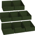 DIMJ Closet Storage Bins 8 Pack - Fabric Trapezoid Closet Organizer Bin, Foldable Storage Baskets for Shelves, Closet Shelf O