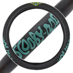 BDK Warner Brothers Scooby Doo Car Steering Wheel Cover - Non-Slip Ergonomic Grip Lining - Durable Faux Leather Steering Wheel Cover - Easy Installation 14.5-15.5 in Diameter Car Accessories (Black)