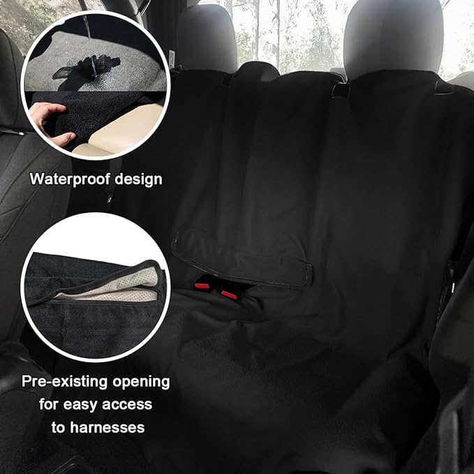 Car Towel Seat Cover, Waterproof Sweating Non-Slip Premium Soft Towel Carseat Protector, Universal Machine Washable Car Truck