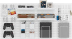 MULSAME Pegboard Combination Kit, Wall Mounted Storage Set with 8 Pegboards & 28 Accessories Hanging, Peg Boards Organizer fo