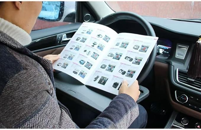 Car Steering Wheel Desk for Honda HRV 2015-2024 Tray for Laptop Car Mount with Pen Holder Car Seat Trays for Eating Multipurpose Travel Car Accessories,Grey