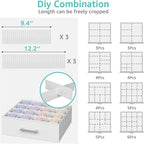 BOLUO Small Closet Organizer Drawers,Underwear and Bra Organizer with Divider for Socks,Fabric College Dorm Storage White