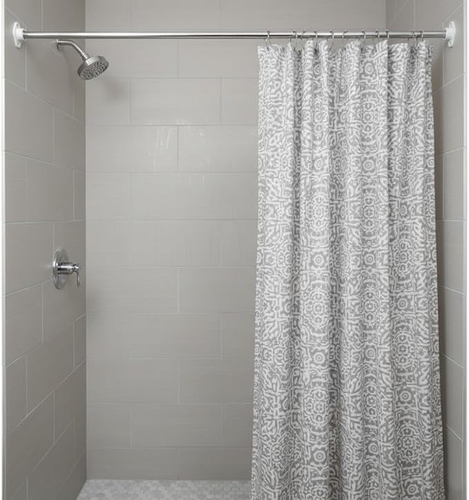 trust4care Heavy-Duty White Tension Closet Rod Holders & Shower Curtain Rod Brackets (Adjustable 1"/1-1/2" Rods) – Deep 0.75"