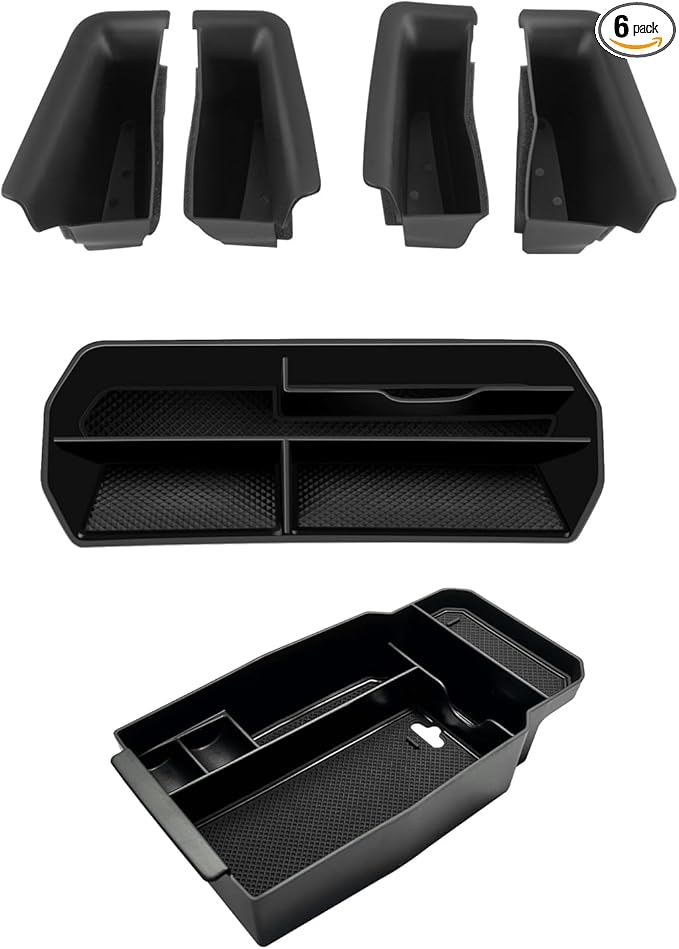 CDEFG 6Pcs for 2023 2024 2025 2026 Mazda CX-50 Center Console Organizer Tray for 2023 2024 2025 2026 Mazda CX-50 Hybrid Accessories Middle Console Storage Box Door Handle Pockets