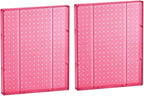 Azar 771620-PNK Pegboard 1-Sided Wall Panel, Pink Translucent Color, 2-Pack