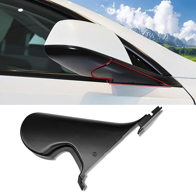 Jaronx Compatible with Tesla Model Y Mirror Holder Lower Cover 2018-2024, Right Passenger Side Rearview Mirror Bracket Bottom Base Cover Replacement for Tesla Model Y Accessories 8202208