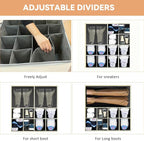 Shoe Organzier for Cloest - 2pack Adjustable Shoe Storage Box Fits 8-16 pairs,shoe Bin with Pop-Up dividers,Space Saver shoes