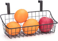 LeleCAT Basket with hook Grid Storage Basket, Hang it behind a door or on a railing, Over the Cabinet Door, Small, BLack,1 Pa