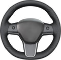 MEWANT Hand Stitched Steering Wheel Cover for Tesla Model 3 2017-2023 / Model Y 2020-2023 for Tesla Model 3/Y Accessories