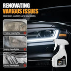 Upgrade Automotive Headlamp Restoration Fluid Kit, Car Headlight Cleaner and Restorer Coating Spray Kit, Headlight Restoratio