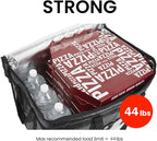 NZ home Insulated Bags for Food Delivery (3XL PRO) Grocery Shopping Cooler Bag, Pizza Delivery, Hot & Cold Catering Tote, Reusable, Foldable & Heavy Duty (4 Pack, Black)