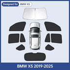 10pcs Car Window Shades for BMW X5 2019-2025, Full Car Window Covers for Privacy, Sunshades for X5 Front Rear Windshield Side Windows to Block UV and Protect Privacy
