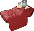Car Seat Gap Organizer, Car Interior Organizer for Seat Gap Storage, Leather Multi-Functional Storage Box with Tissues, Universal for Most Cars (Red)