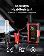 GOOLOO A5 Jump Starter with Air Compressor, 4000A Car Battery Jump Starter (All Gas/10.0L Diesel) with 160PSI Tire Inflator