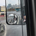 2pc 3” Adjustable large Round Stick-on Convex Spot Mirror, big HD Glass Convex Rear View Mirror,Strong Adhesive Blind Spot Mirror for Car, Van, SUV and Trucks (3"(75mm), Silver frame)