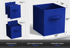 Sorbus 13 Inch Fabric Storage Cubes - Sturdy Collapsible Bins With Handle - 6 Foldable Baskets for Organizing Clothes, Toys, 