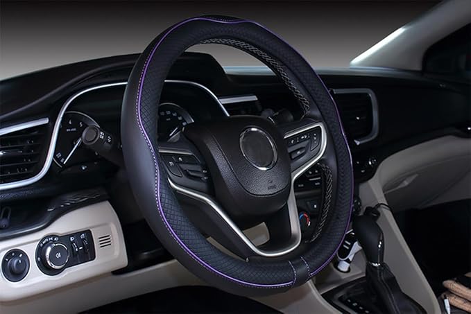 Mayco Bell 2019 New Microfiber Leather Car Extra Large Steering Wheel Cover for Big Trucks (17.5-18'', Purple)