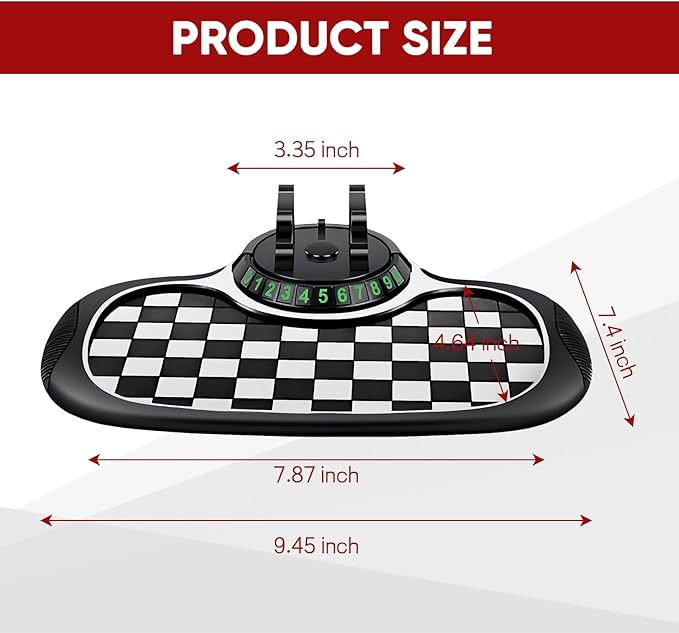 Wuyaoyao Multifunction Car Anti-Slip Mat Auto Phone Holder, PVC Car Dashboard Non-Slip Pad Phone Mount with Temporary Parking