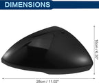 1pcs Passenger Side Mirror Cover Compatible with Chevrolet Cruze 2017 2018 2019, Black Mirror Cap Replacement for Right Side, Exterior Rearview Mirror Trim