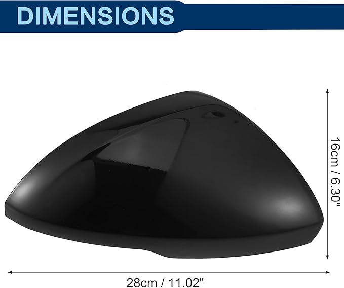 1pcs Passenger Side Mirror Cover Compatible with Chevrolet Cruze 2017 2018 2019, Black Mirror Cap Replacement for Right Side, Exterior Rearview Mirror Trim
