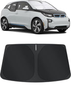 TINGLU Sun Shade for BMW i3 2014-2022 Accessories Windshield Sun Shade Window Shade UV Rays Protection Sun Visor Cover with Steering Wheel Sunshade Storage Bag