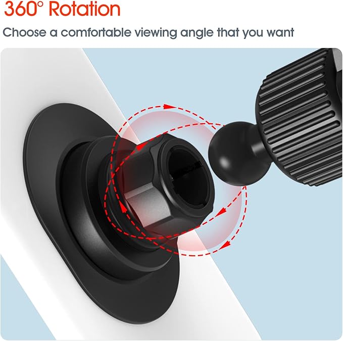 sincetop Car Phone Mount with Lock Hook, Horizontal Vent Fin Holder, One Hand Quick Mount & Release