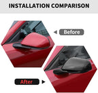 RT-TCZ Rearview Mirror Cover Reversing Mirror Base Cover Trim Kit Decoration Accessories for Ford Mustang 2015-2023 (Carbon Fiber)