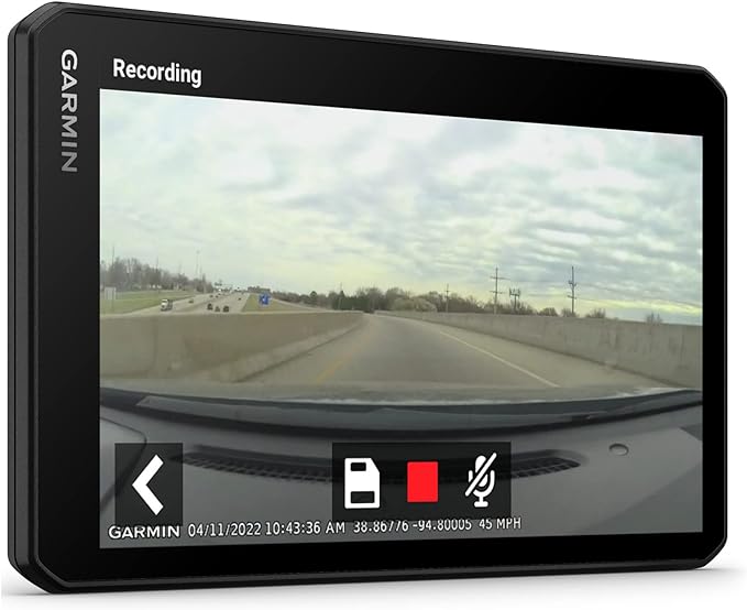 Garmin DriveCam™ 76, Large, Easy-to-Read 7” GPS car Navigator, Built-in Dash Cam, Automatic Incident Detection, High-Resoluti