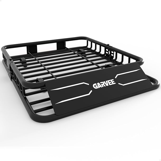 Garvee Universal Roof Rack Cargo Carrier Basket, 200 Lbs Capacity Rooftop Cargo Rack, Car Top Luggage Holder Basket Heavy Duty for SUVs, Trucks, Vehicles