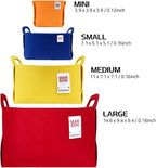 Collapsible Felt CHARCOL Storage Bin Small 7.1"x5.1"x5.1" – Foldable Basket with Handles for Closet, Toy Storage, Laundry Roo
