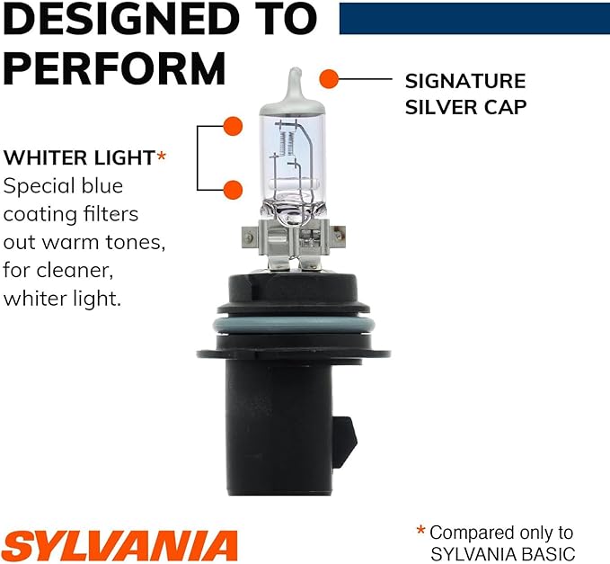 SYLVANIA - 9007 SilverStar - High Performance Halogen Headlight Bulb, High Beam, Low Beam and Fog Replacement Bulb, Brighter 