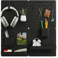 Black Pegboard Combination Kit, Wall Organizer Pegboard, Modular Hanging, Peg Boards and Accessories Modular Hanging, Garage 