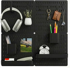 Black Pegboard Combination Kit, Wall Organizer Pegboard, Modular Hanging, Peg Boards and Accessories Modular Hanging, Garage 