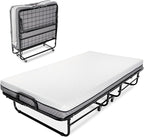 Milliard Deluxe Diplomat Folding Bed with Mattress for Adults, Twin Size, Portable Foldable Bed with Luxurious Memory Foam Ma