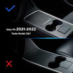 Nestour Upgraded 4PCS Flocked Center Console Organizer Tray Accessories Fit For 2021 2022 2023 Tesla Model 3 Model Y, Armrest Hidden Storage Box, Center Console Wrap Cover Kit.