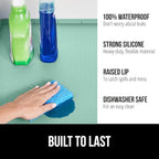 GORILLA GRIP Waterproof Silicone Under Sink Mat with Raised Lip for Kitchen and Bathroom, 31 x 22 in, Cabinet Shelf Liner Sta