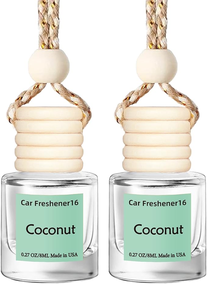 Hanging Car Air Freshener, Long Lasting Scent, Cute Air Fresheners for Women, 2 Pack Non-Toxic Essential Oil Diffuser, Made i