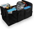 Car Trunk Organizer, Oxford Fabric Waterproof & Anti-Slip Vehicle Storage Box with Leak Proof & Insulated Cooler Bag, Large Cap