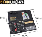 Tactical Molle Car Sun Visor Organizer, Large Molle Visor Panel Storage Pouch Holder, Tactical Gear Truck Storage Shelf, 600D Car Sunshade Storage Bag for Large Vehicle (Black)