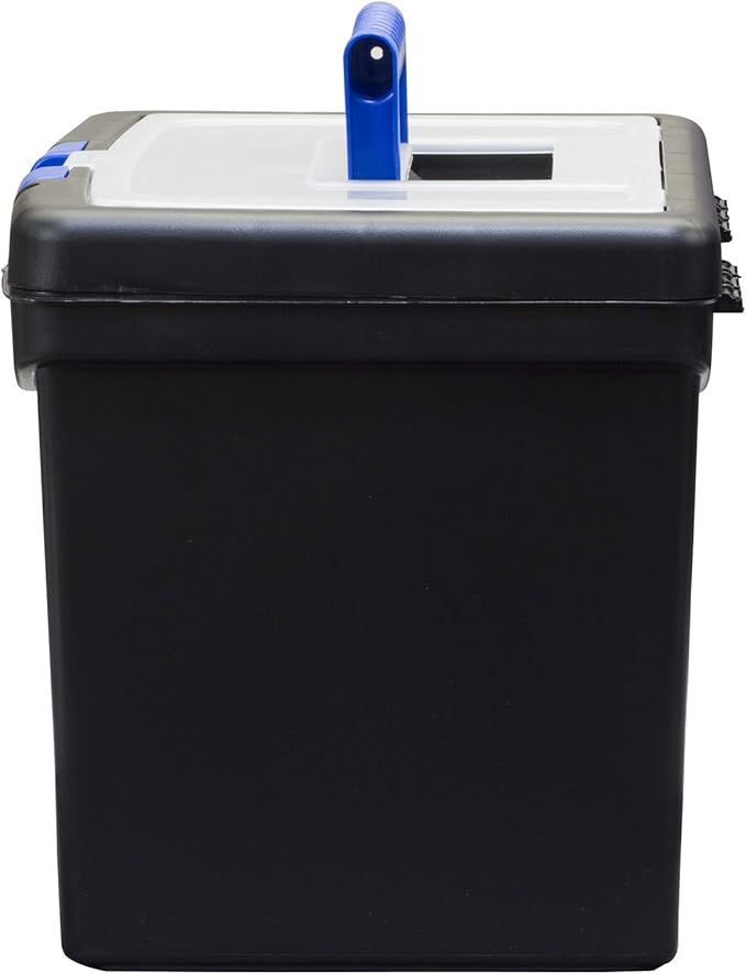 Storex File Box Nesting Portable with Drawer Cobalt, Black Blue