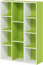 Furinno LUDER Book Shelf, 11-Cube Bookshelf, Reversible Bookcase, 9.4 x 29.1 x 41.7, Easy Assembly, for Living Room, Bedroom,