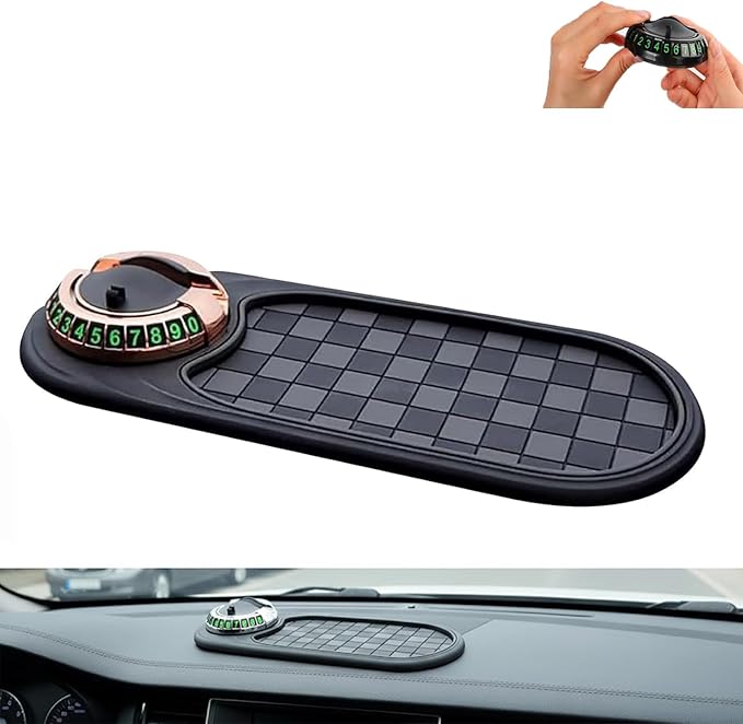 3-in-1 Anti-Slip Mat Solves Every Driver's Biggest Frustration, Multi-Functional Support Anti-Slip Pad, Mobile Phone Bracket 