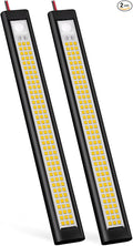 12V LED Light, Enclosed Trailer Light, 12 Volt Lights, 12v LED Strip for RV Interior, Strip Lights for Trailer, Cargo, Truck, Van, Shed, RV(2Pack, 4000K, Black)