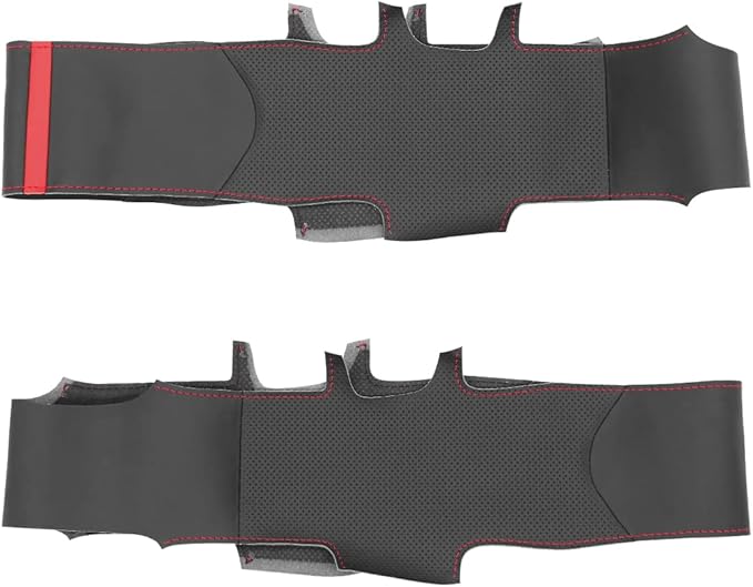 MEWANT Steering Wheel Covers for Ford F-150 2021-2023 / F-150 Lightning 2022-2023 Hand-Stitched F150 Steering Wheel Wrap
